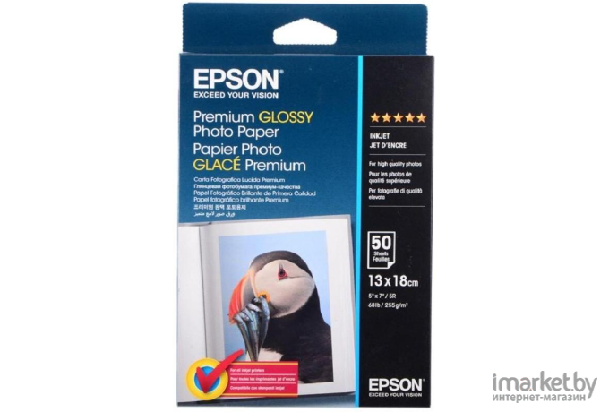 Фотобумага Epson Premium Glossy Photo Paper 13x18 50 листов (C13S041875)
