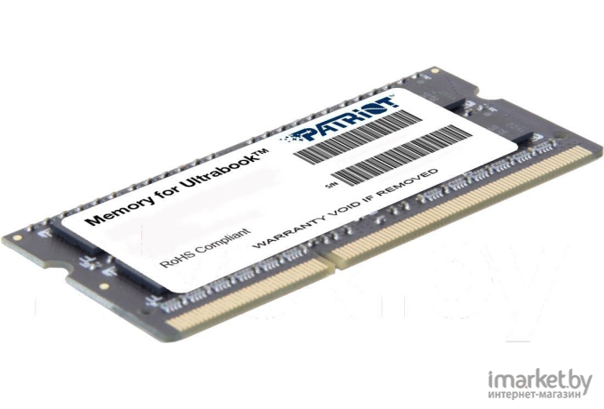 Оперативная память Patriot Memory for Ultrabook 4GB DDR3 SO-DIMM PC3-12800 (PSD34G1600L81S)