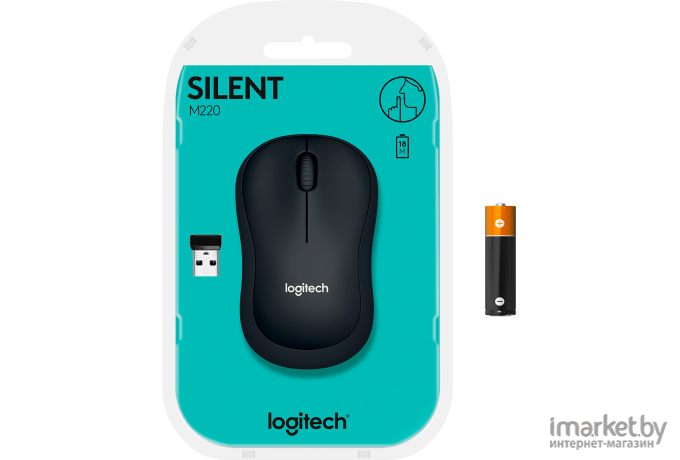 Мышь Logitech M220 Silent темно-серый (910-004878)