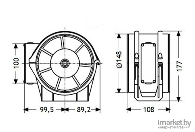 Вентилятор вытяжной CATA MT-150