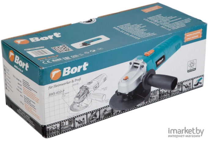 Угловая шлифовальная машина Bort BWS-610-P (91271037)
