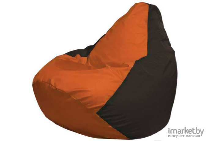 Кресло-мешок Flagman Груша Макси оранжевый/коричневый [Г2.1-218]