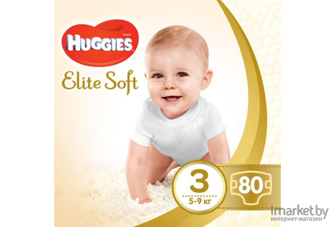 Подгузники Huggies Elite Soft 3 Mega (80шт)