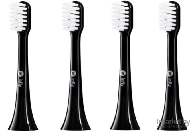 Сменные насадки для электрощеток Infly 4 pack toothbrush head PT02 (черный)